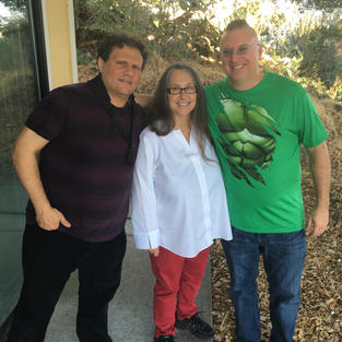 Paul Hanson, Cookie Merenco and myself at ORT Studios tracking my record.