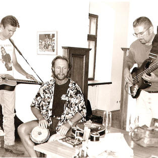 Rob Ickes, Joe Craven and myslfe In Trnava Slovakia for Dobrofest 1998