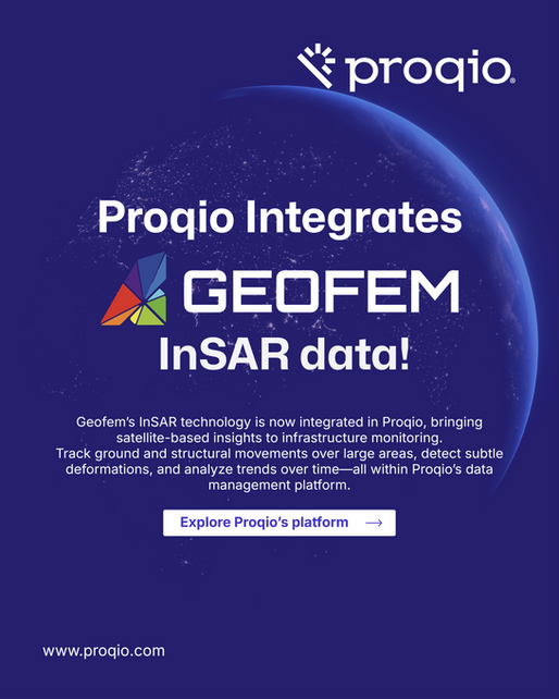 Geofem's InSAR Data Integrated into Proqio
