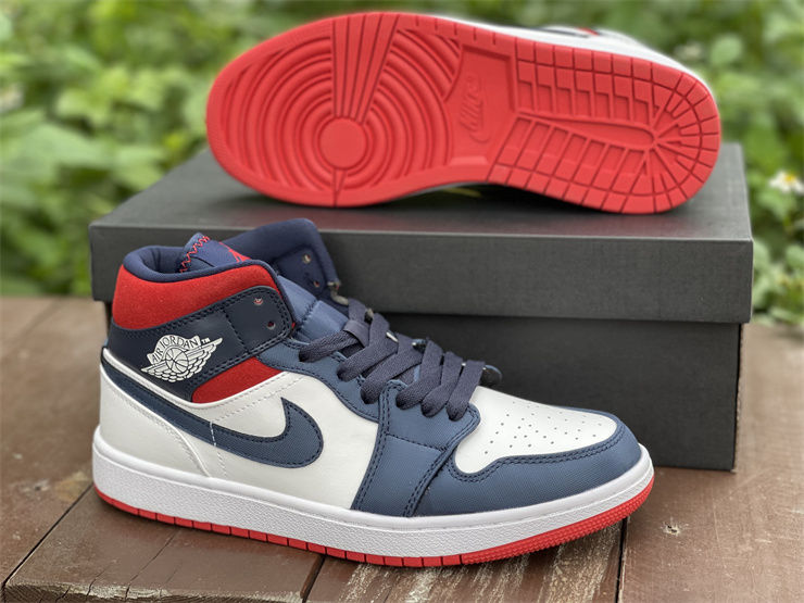 Thumbnail: Air Jordan 1 - Mid "Gym Red Navy Toe"