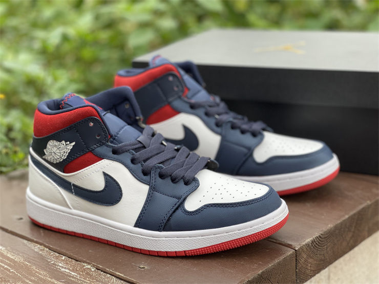Thumbnail: Air Jordan 1 - Mid "Gym Red Navy Toe"