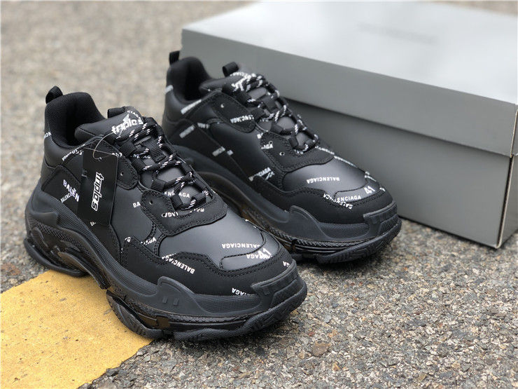 Thumbnail: Balenciaga Triple S Sneaker "Allover Logo - Black"