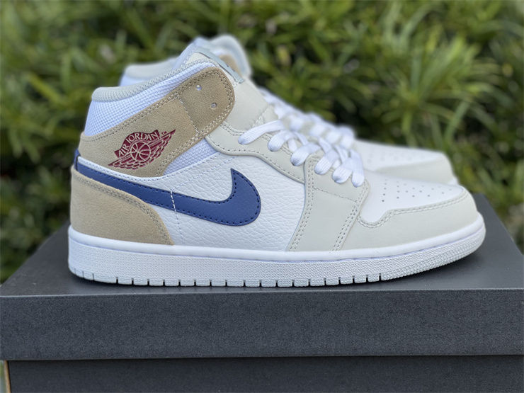 Thumbnail: Air Jordan 1 - Mid "White Khaki Blue Void"
