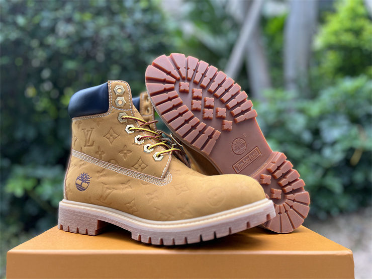 Louis Vuitton x Timberland 6 Inch Ankle Boot 'Embossed Monogram - Wheat'