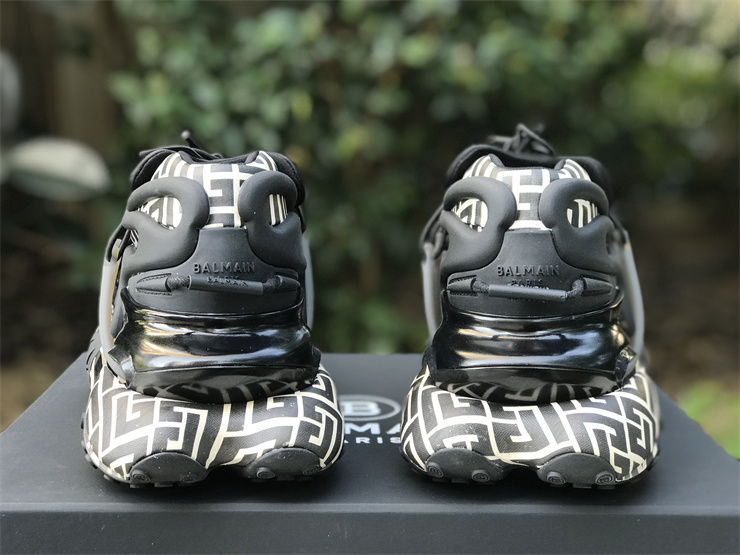 Thumbnail: Balmain Unicorn - Low "Ivory Black Monogram"