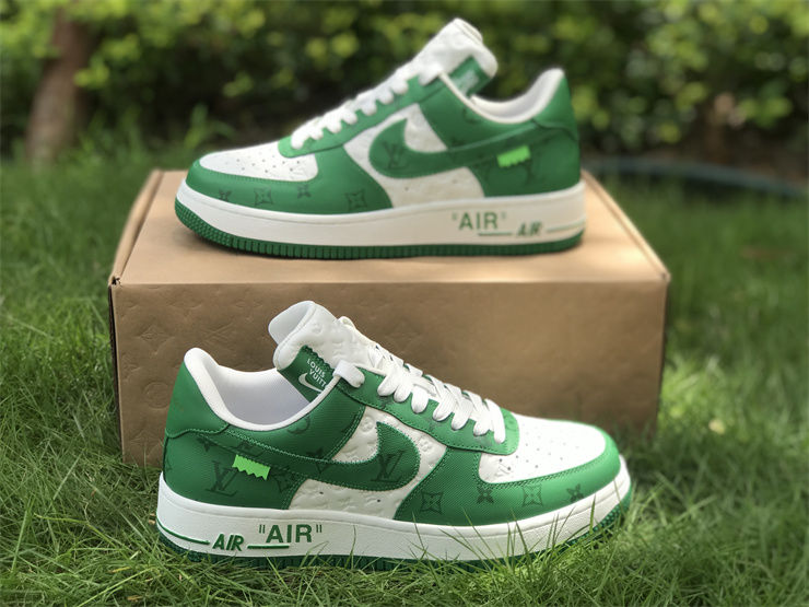 Thumbnail: Louis Vuitton x Nike Air Force 1 - Low "White Gym Green"