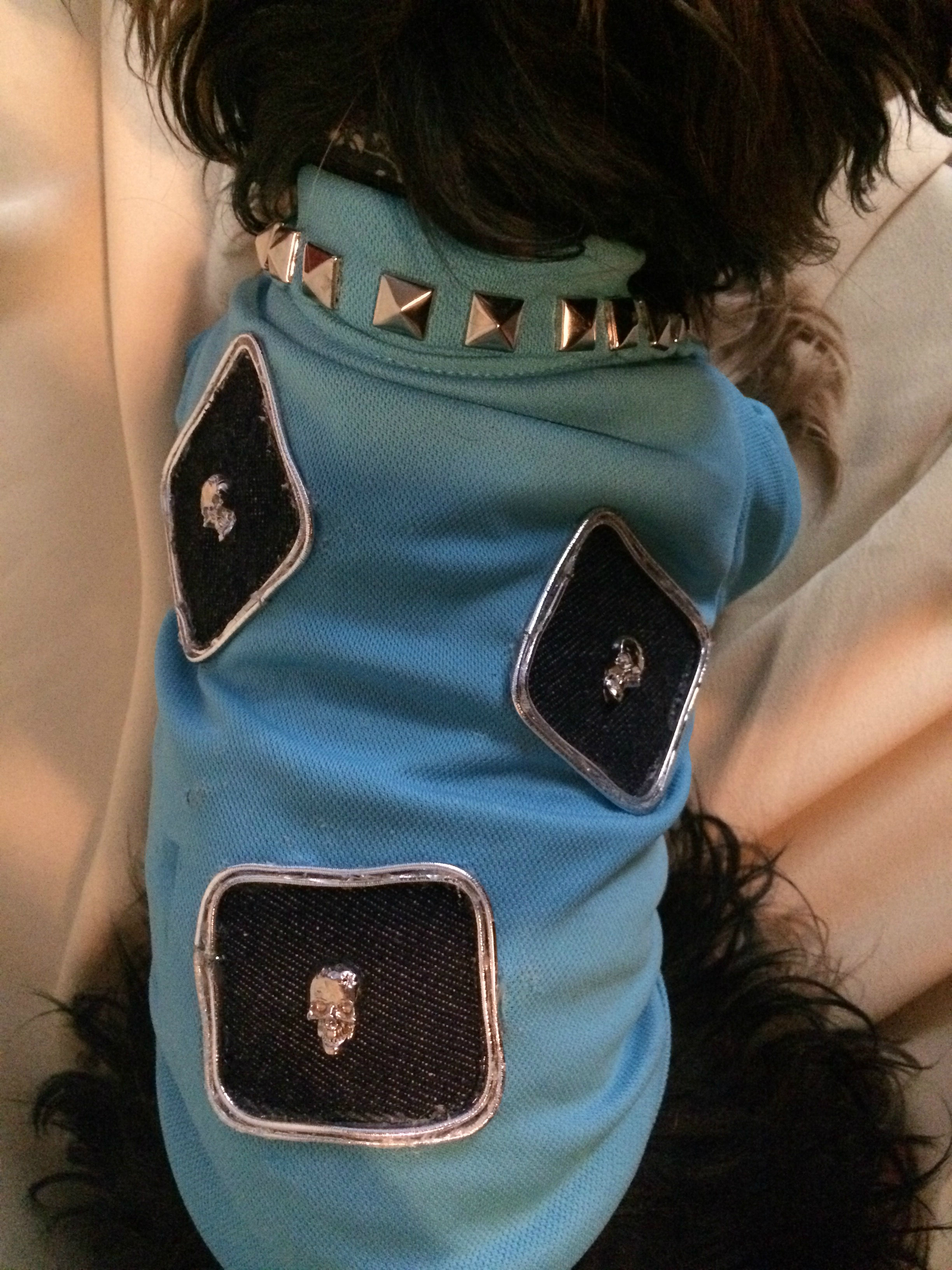 Skulls and Stud Pupz & Dazzle Polo Shirt