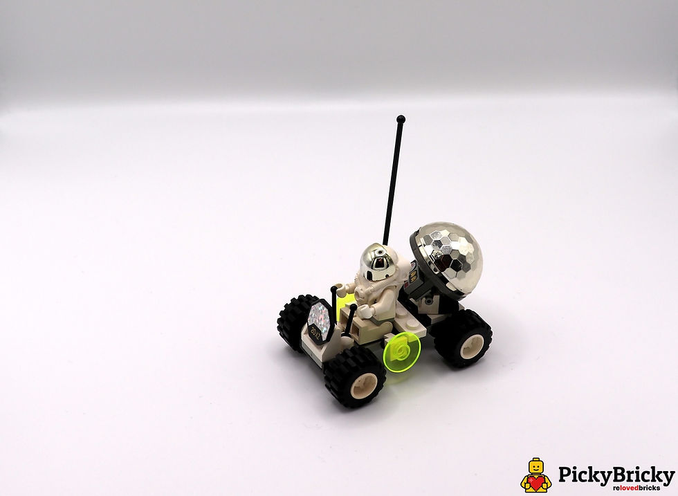 LEGO 6463 Lunar rover: Klassisches Space-Set mit weißem Fahrzeug, Astronaut und glitzerndem Sticker-Element