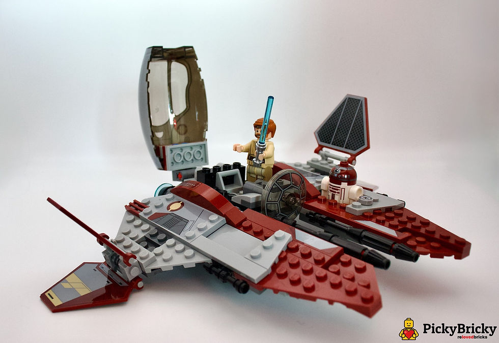 LEGO Star Wars 75135: Obi-Wans Jedi Interceptor mit Laserkanonen, Pilot Obi-Wan und R4-P17 Astromech-Droide