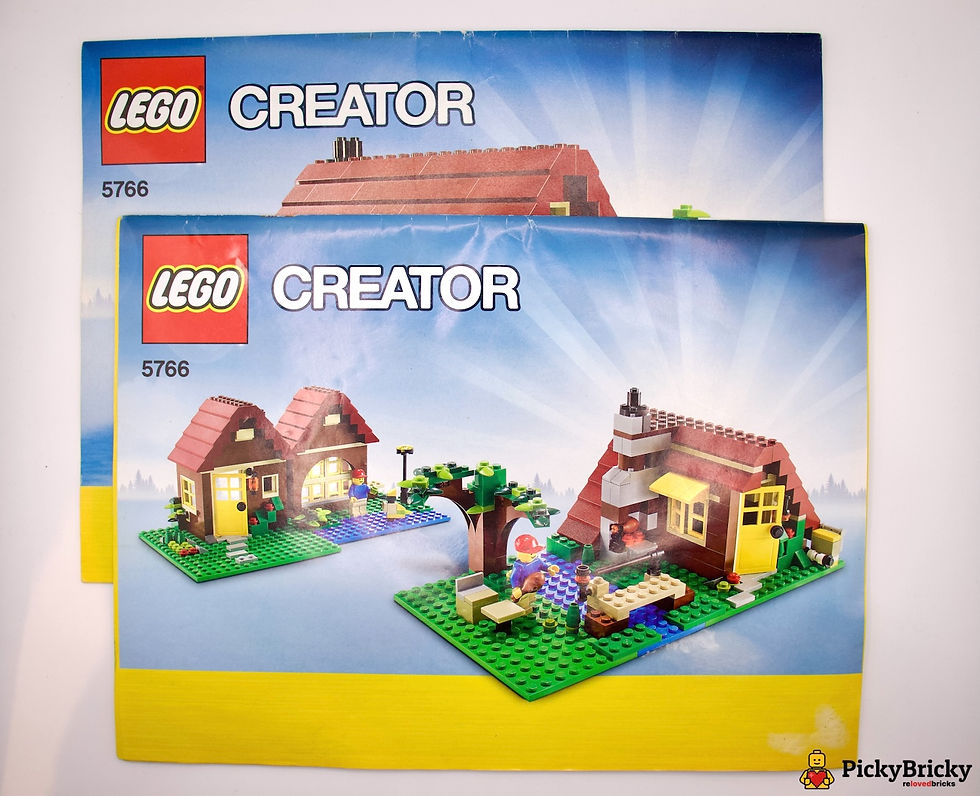 Miniaturbild: LEGO Creator 5766 Blockhütte: Rustikales Haus mit dunkelrotem Dach, Kanu, Baum und einer Camper-Minifigur