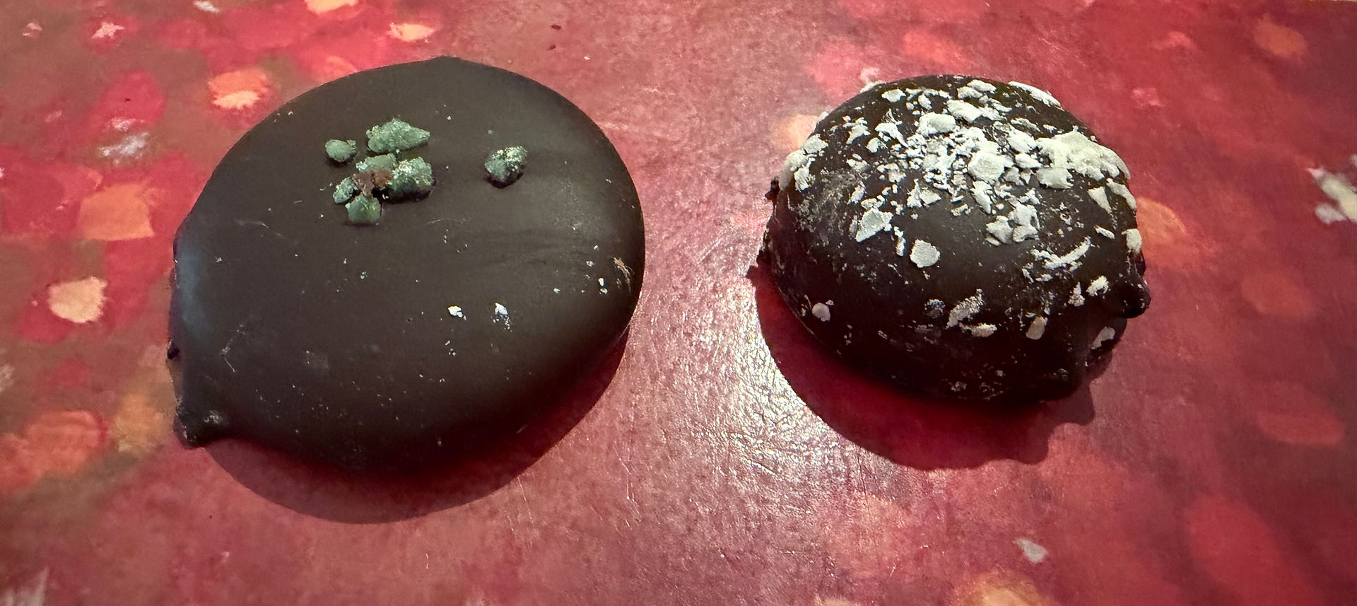 Left: Mint; Right: Raspberry cream