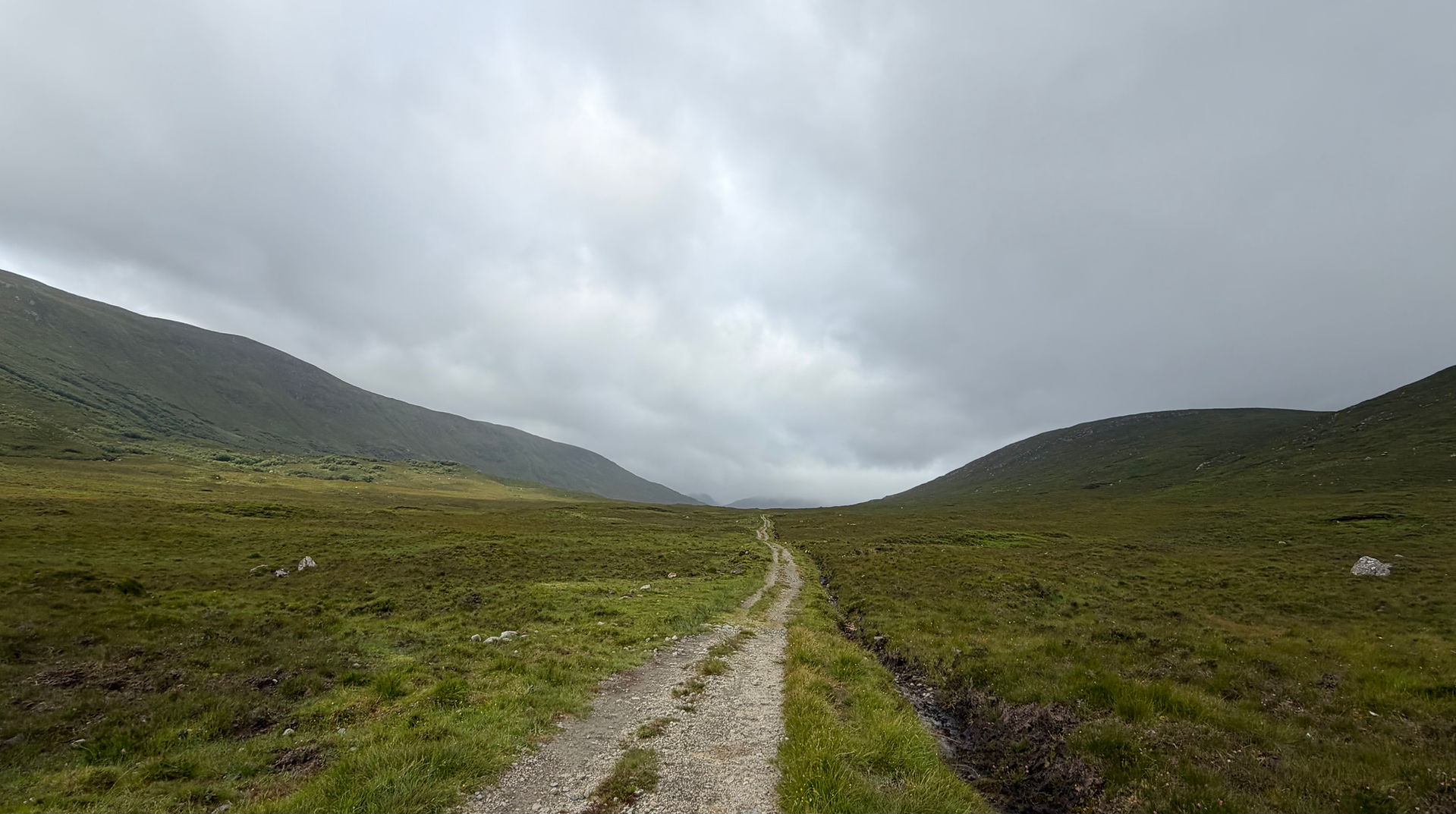 the trail up the valley