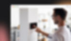 a man using a smart home security system