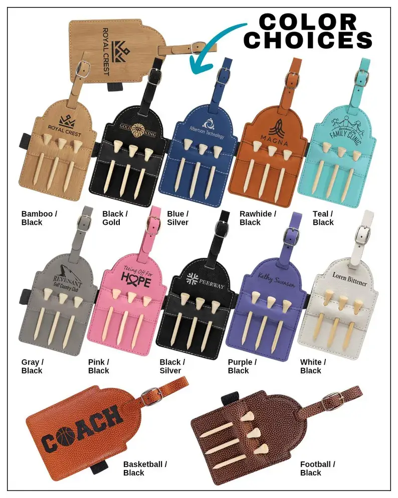 Thumbnail: Golf Bag Tag and Tees with Custom Lasering