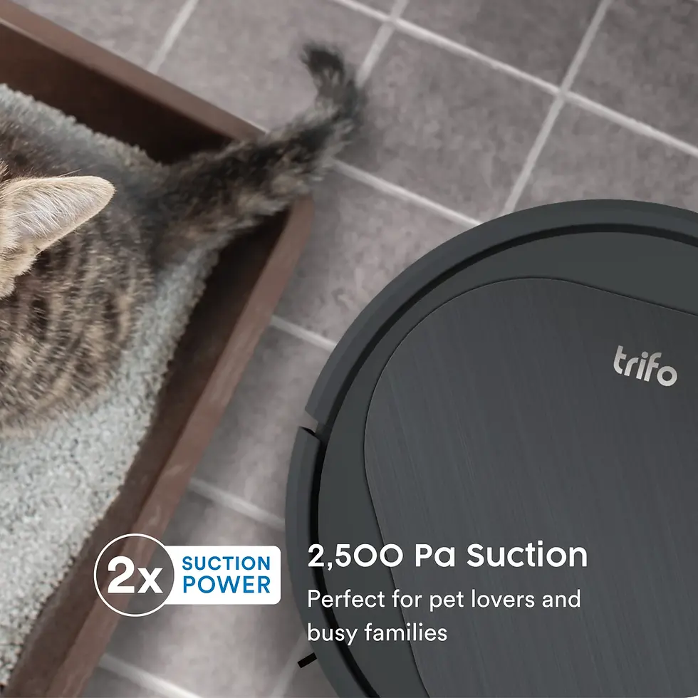 Thumbnail: Trifo Emily Robot Vacuum, 110 Min Runtime Powerful Suction, WiFi & Alexa Enabled
