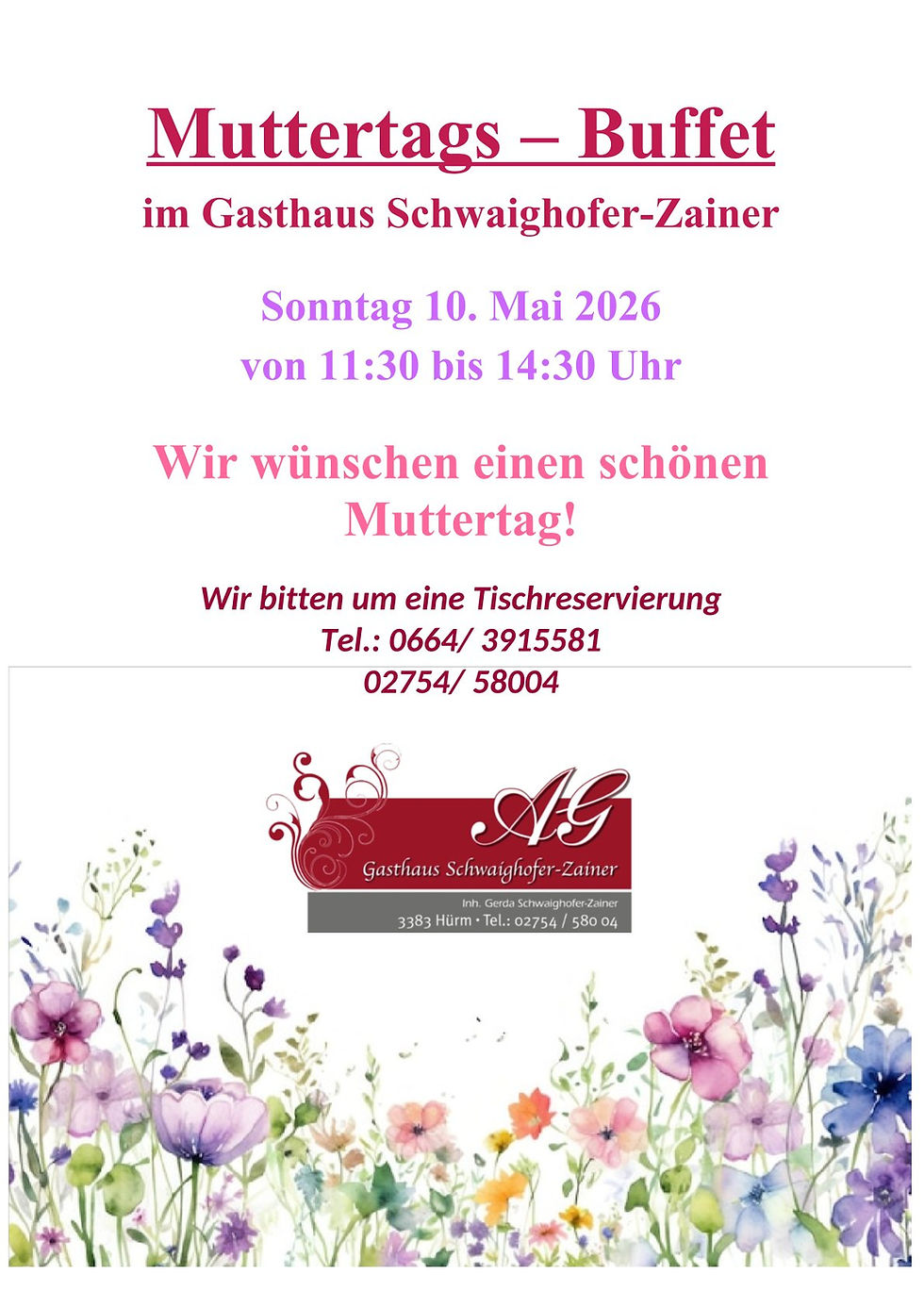 Muttertags - Buffet