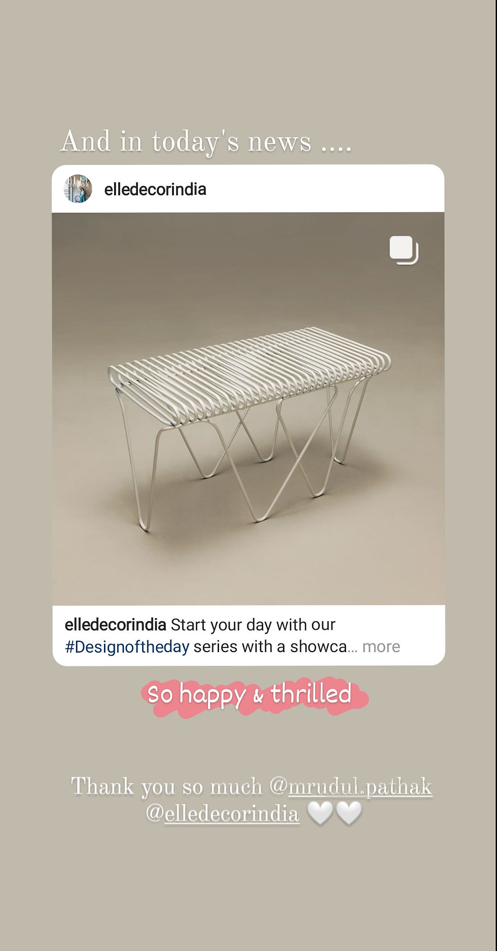 Published in Elle decor