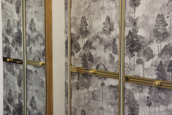 wardrobe ideas,wardrobe design, wallpaper design, tree wardrobe panel