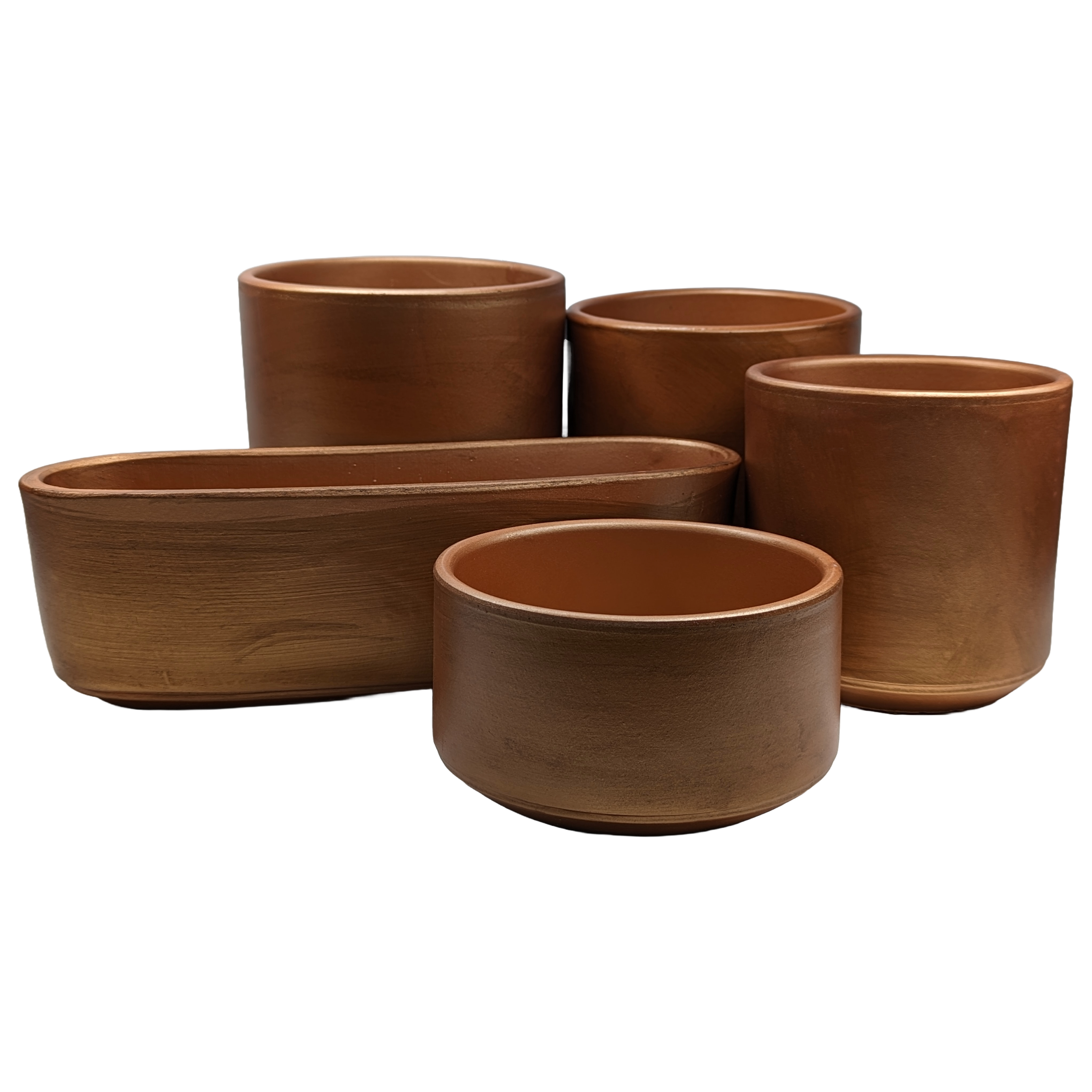 Copper Lustre Ceramic Planter