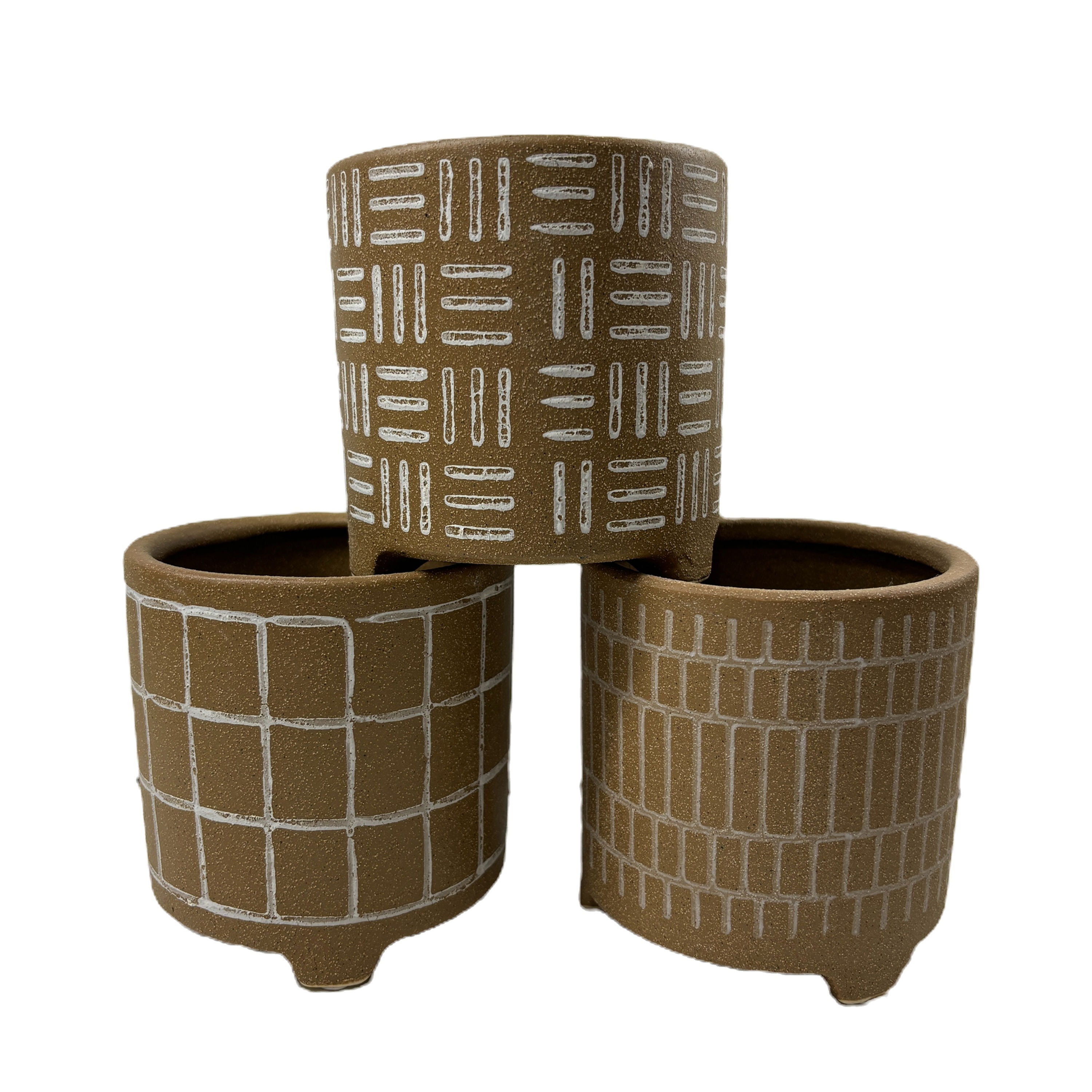 Stone Line planter with feet - 3 STYLES