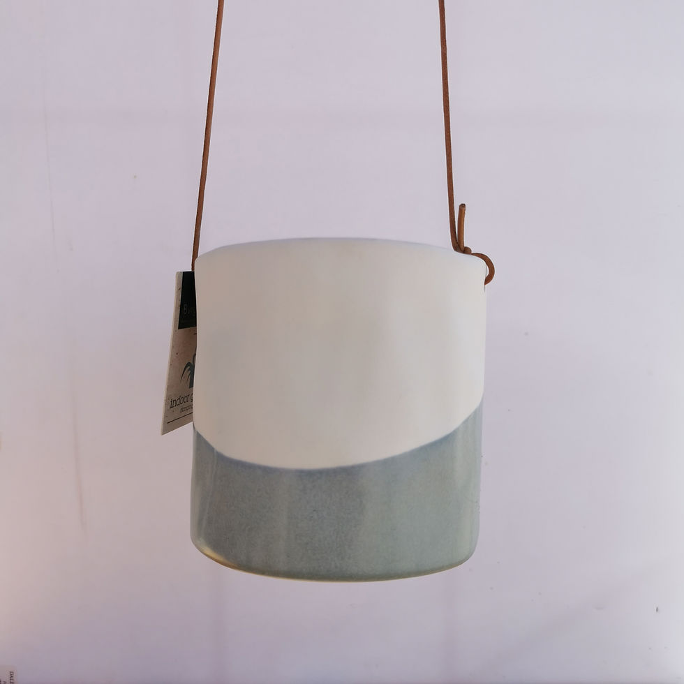 Thumbnail: Hanging Half Dip Half Glazed Ceramic Planter