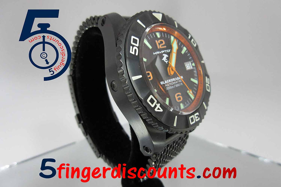 Thumbnail: 2015 KRYPTON BLACKDRAGON SWISS DIVER WATCH DLC/PVD