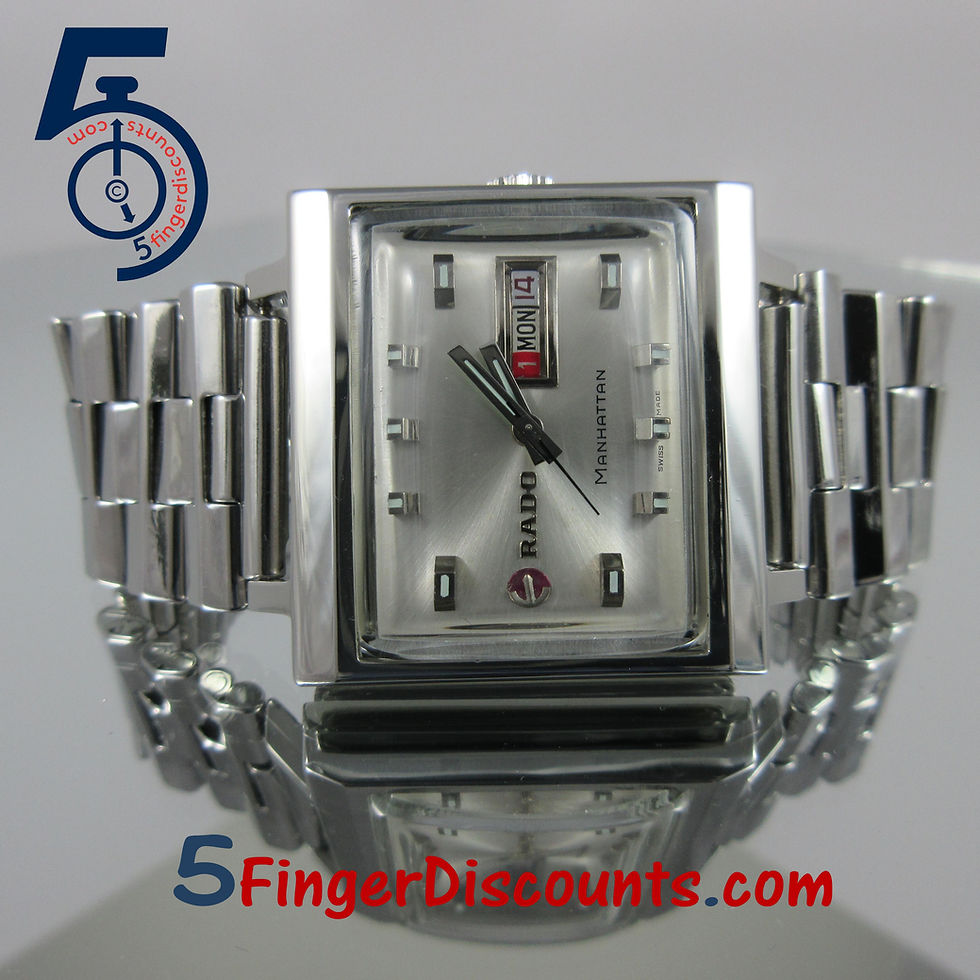 1970's Rare Vintage Rado Manhattan Silver Dial