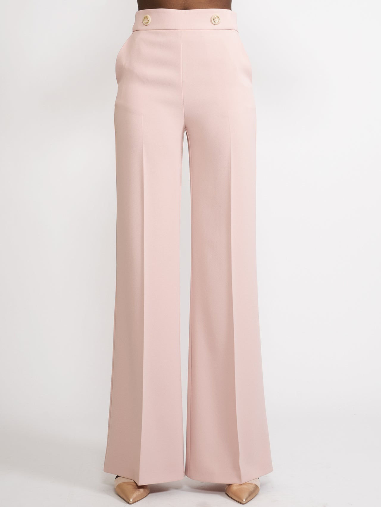 Pinko - High-Waisted Wide-Leg Trousers