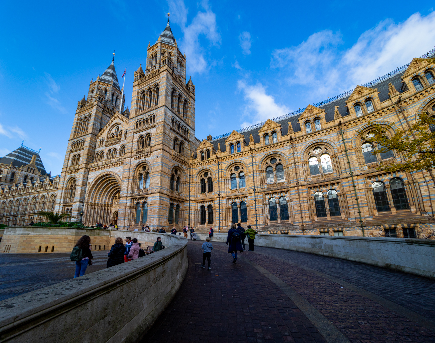 Visitors gathered outside London’s Natural History Museum