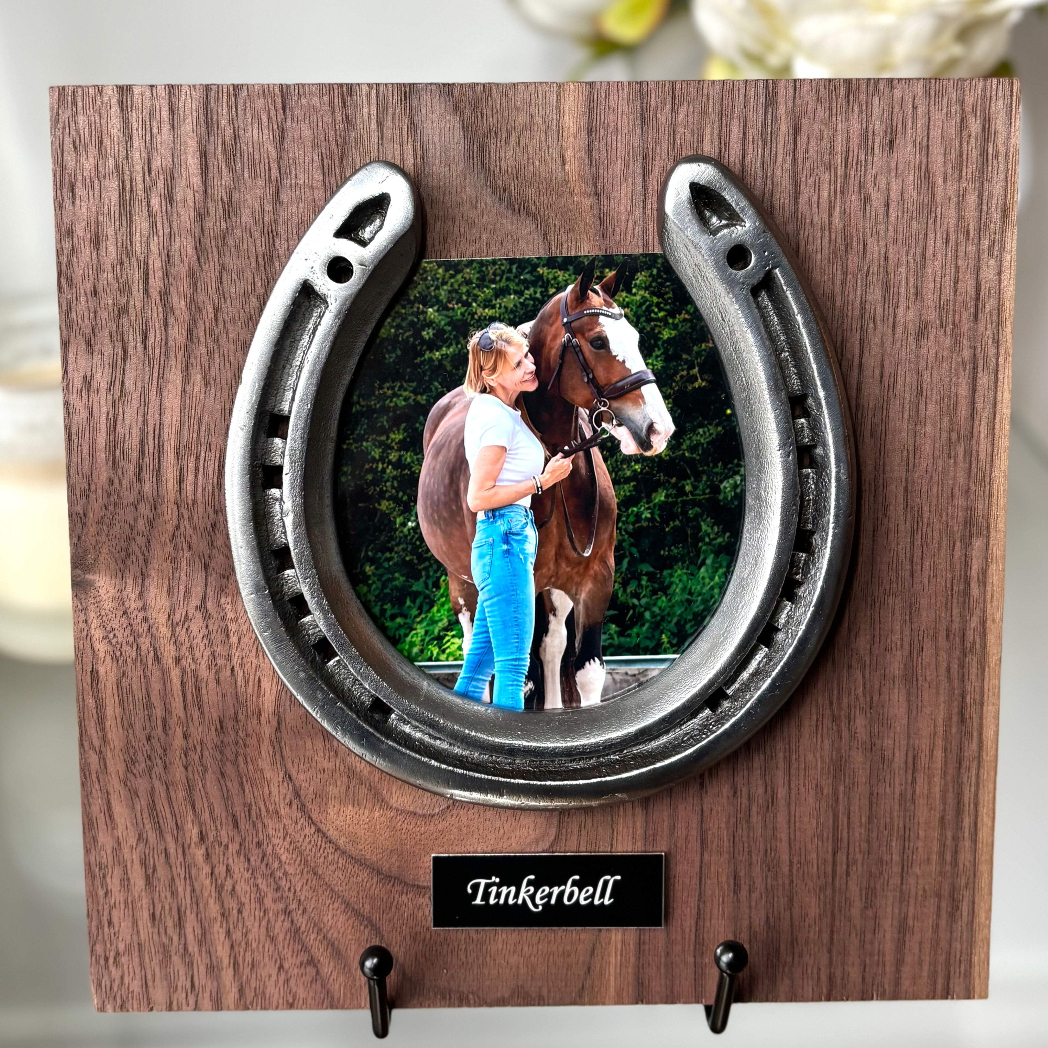 Solid Wood Horseshoe Plaque - Pure & Simple