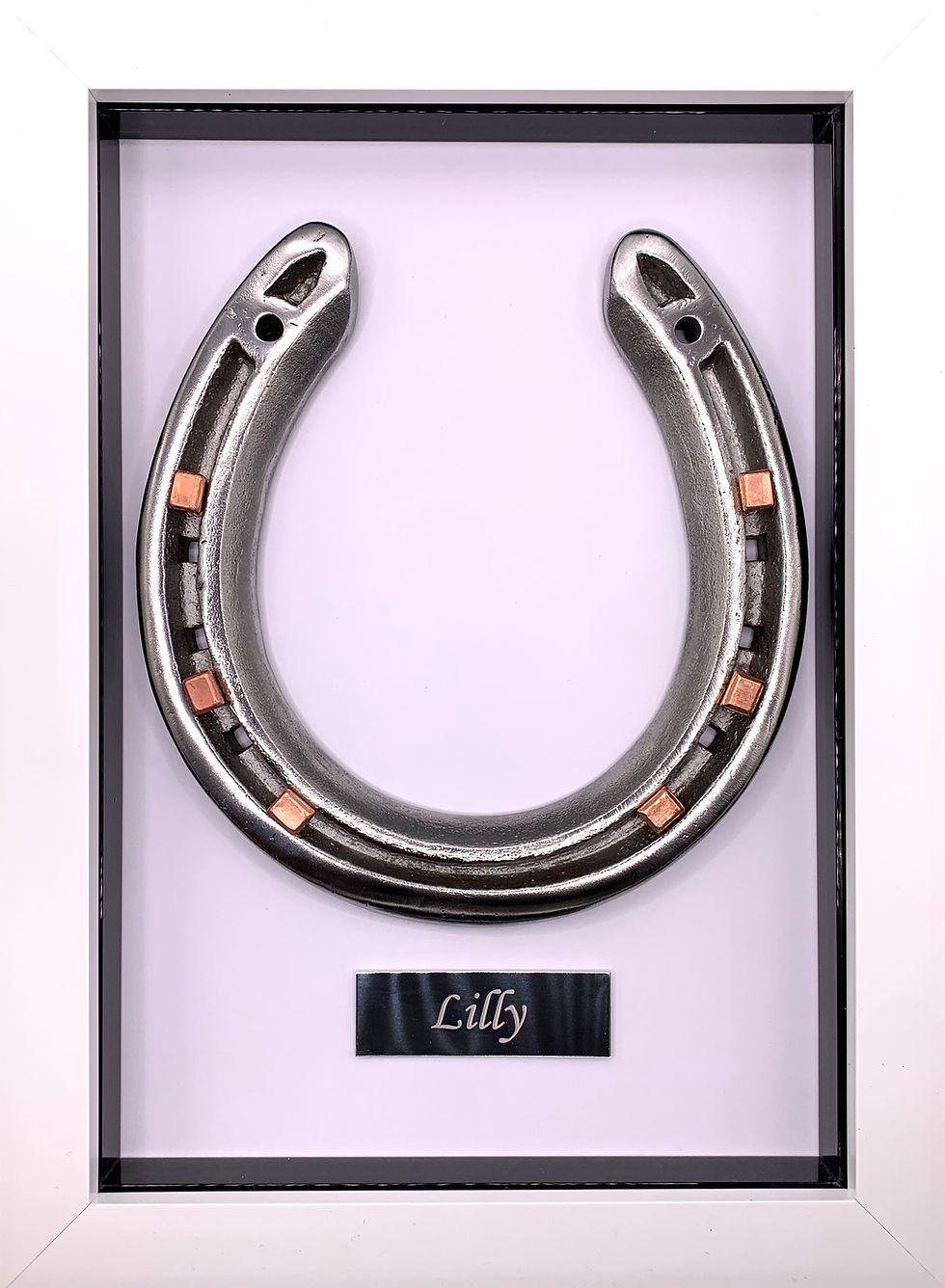 Thumbnail: Framed Copper Nail Horseshoe