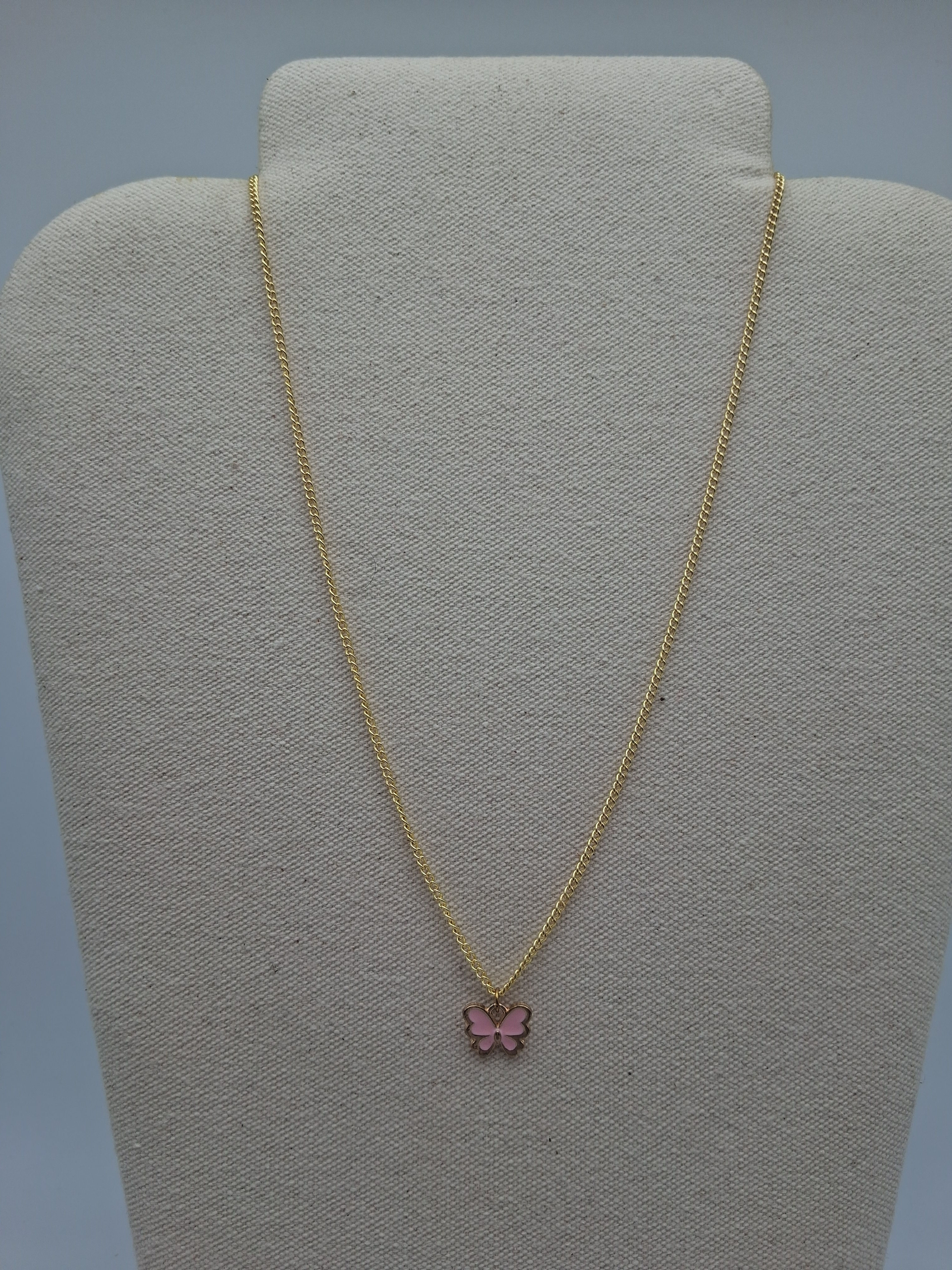 Butterfly charm necklace. 