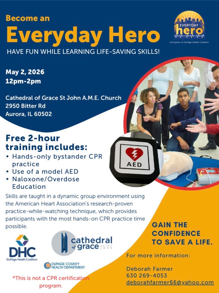 Learn Life-Saving Skills At Cathedral of Grace - St. John Church on May 2nd