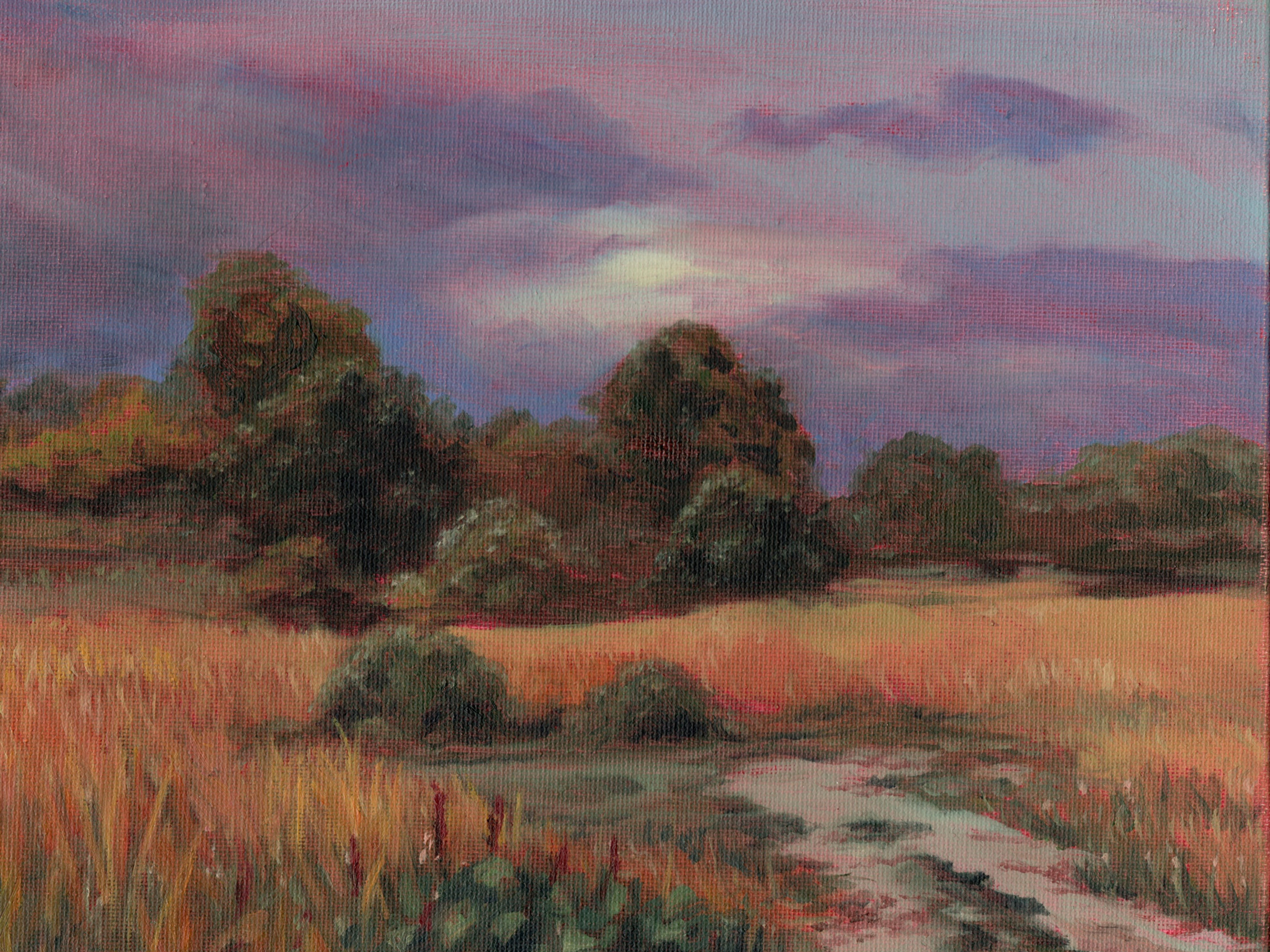 Sunset - Oil painting