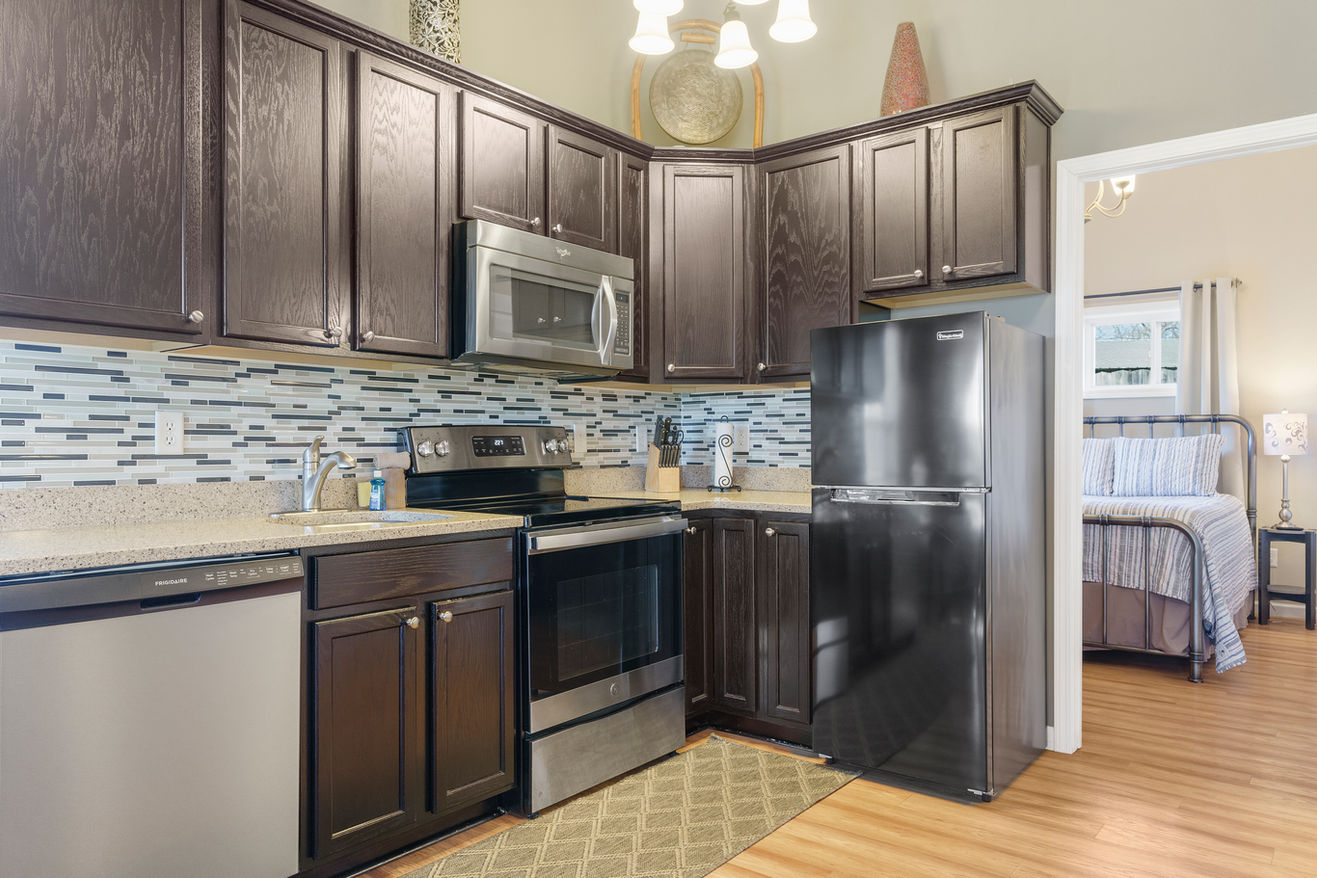 Sugar Maple Suite kitchen view closeup