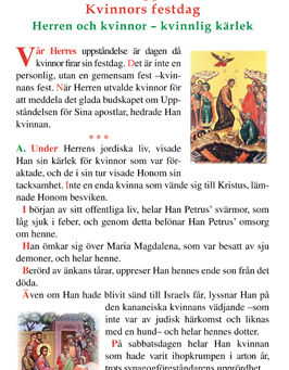 Myrrabärerskornas söndag -alla kvinnors festdag