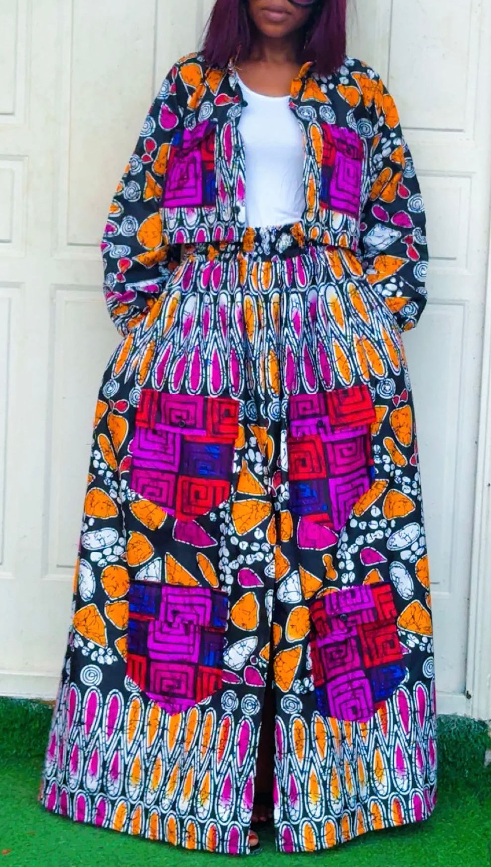 Sisi Two Piece Ankara Top and Skirt Set