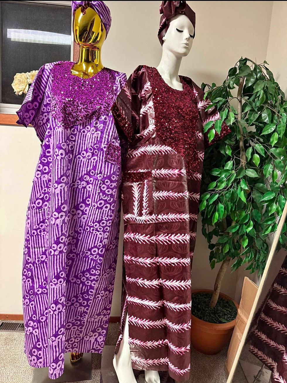 Thumbnail: Modupe Adire Boubou Freesize Dresses
