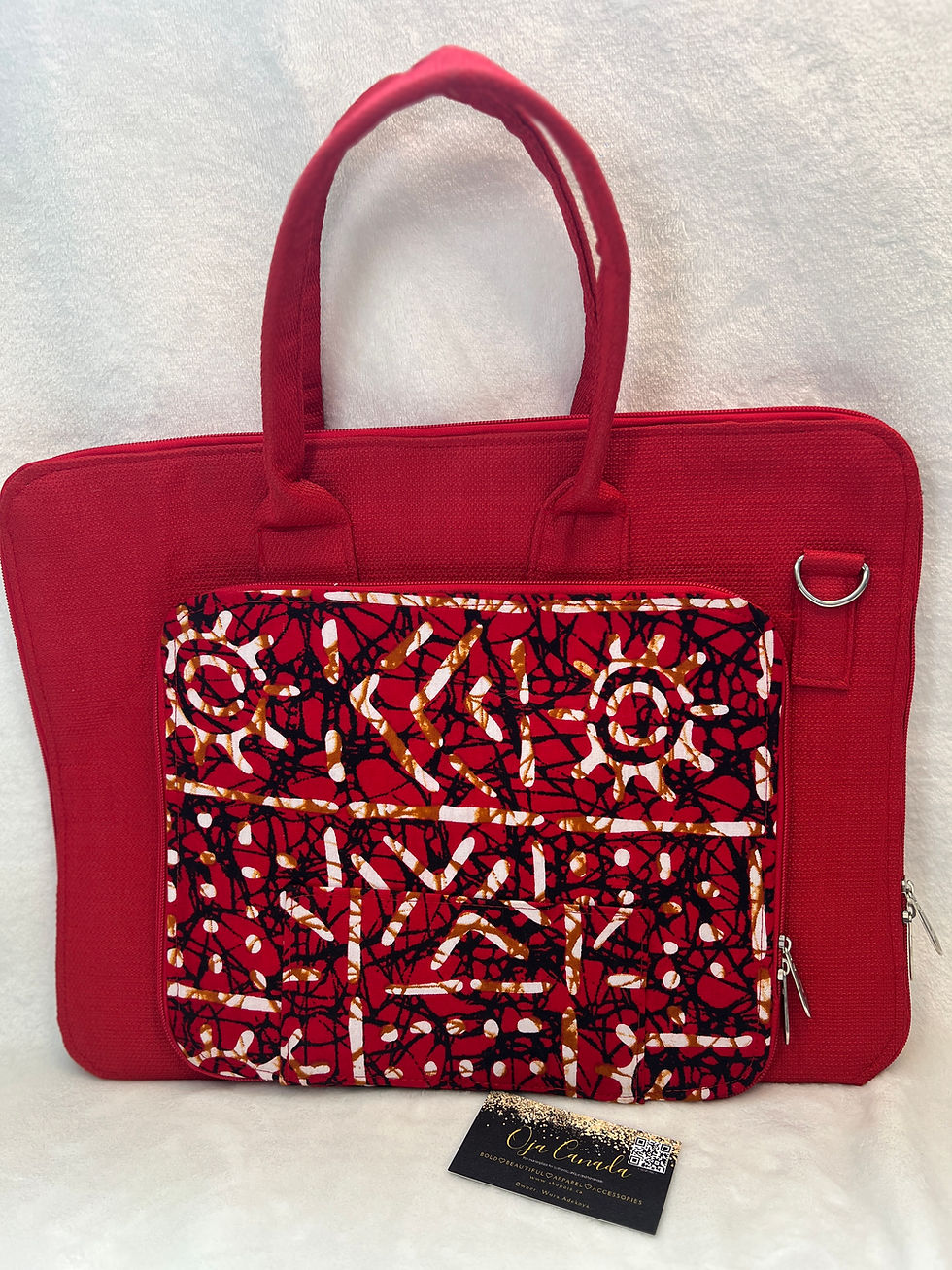 Thumbnail: ADÉ Flat Design Laptop Ankara Bag