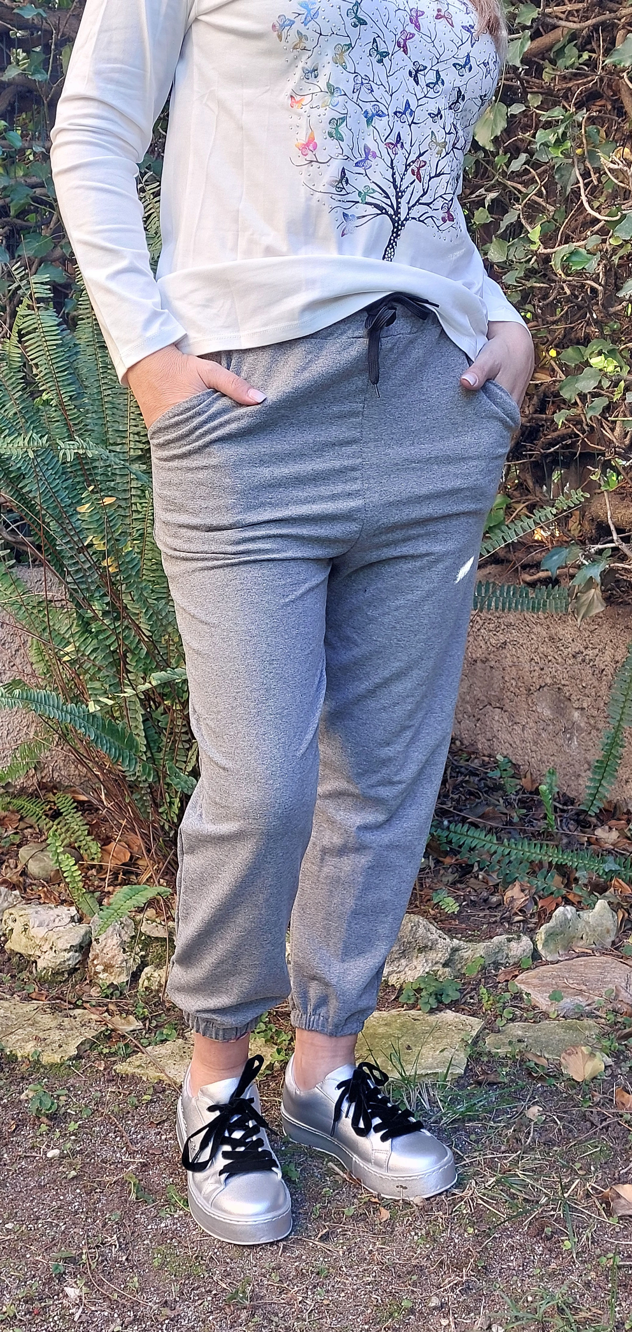 Pantaloni tuta garzati