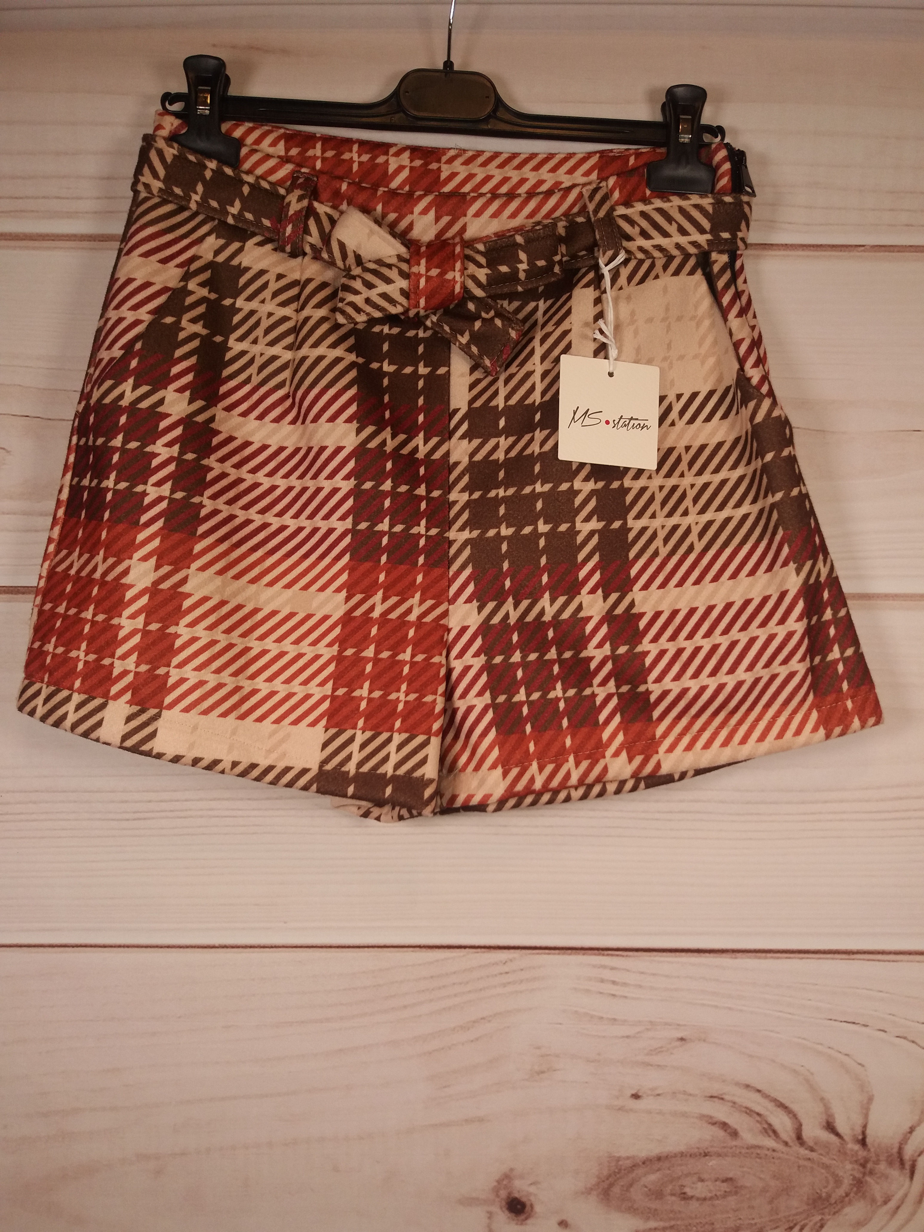 Gonnellina pantaloni a quadri