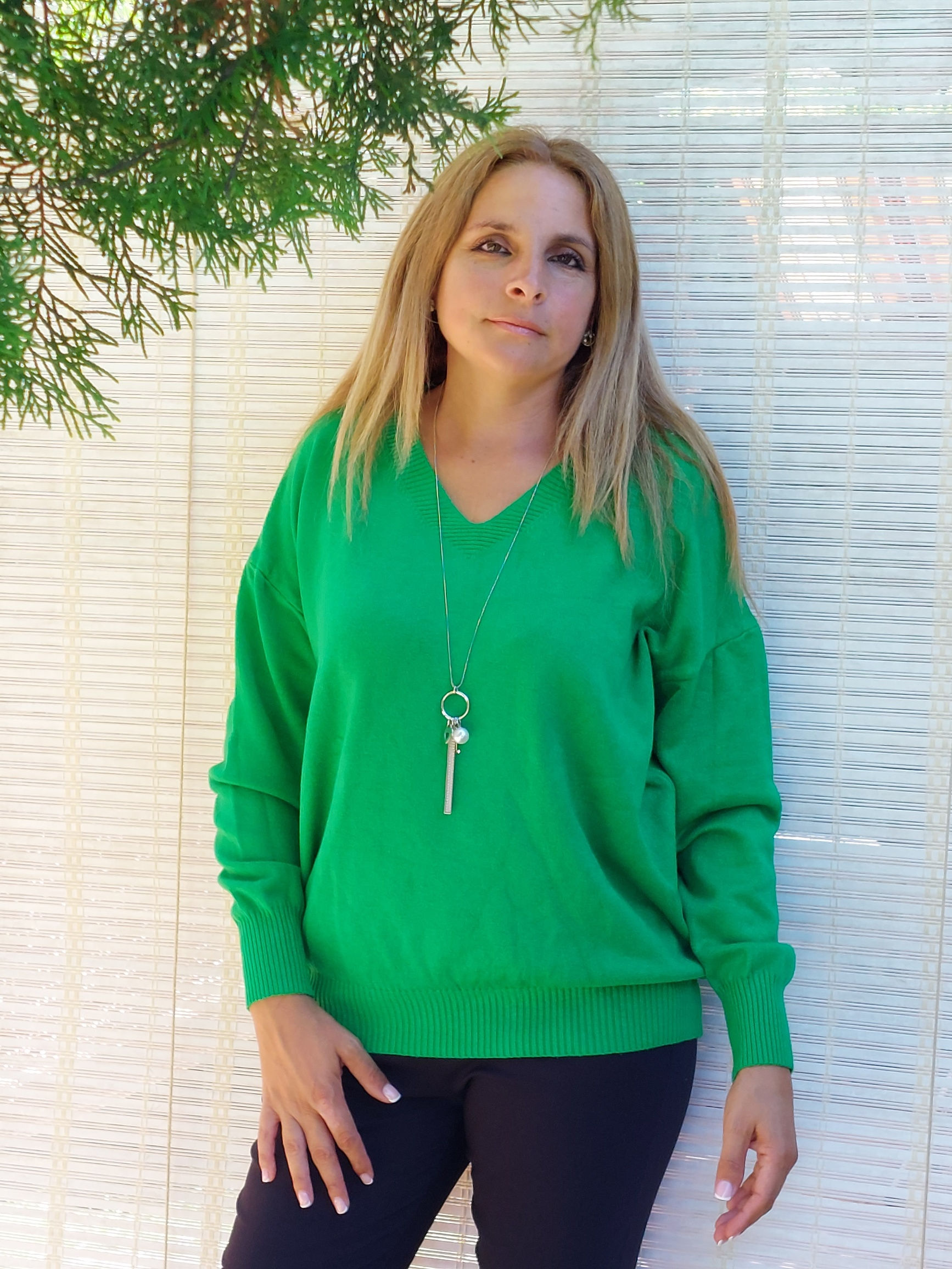 Maglione con scollo a V