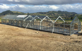 Steel frame home construction project underway