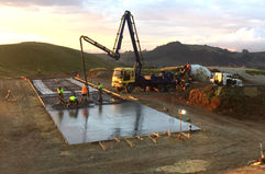 Concrete pour for new construction project