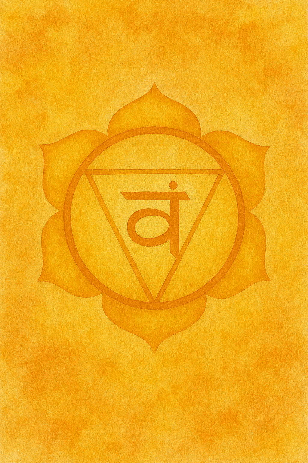 8 x 10 Water Color Solar Plexus Chakra Digital Image