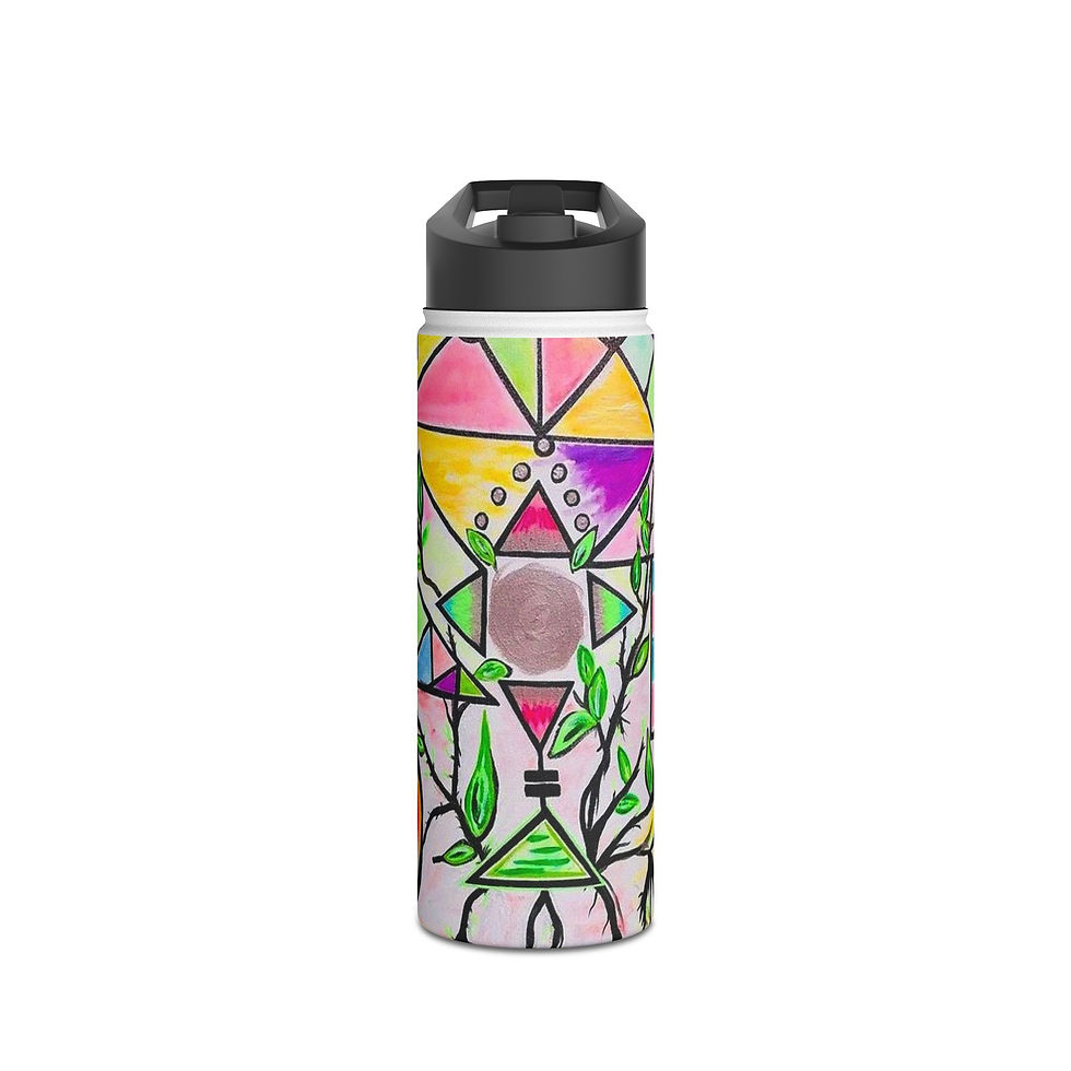 Stainless Steel Water Bottle, Standard Lid with Original Art Design 