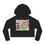 Miniatura: Women’s Cropped Hooded Sweatshirt with Original ART Design & Music Lyric quote