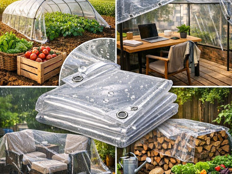 Versatile Waterproof Clear Tarps for Agriculture, Office & Household Needs