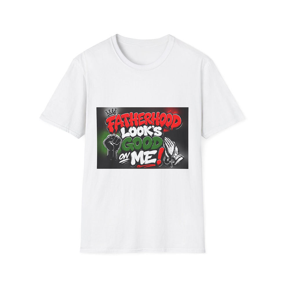Thumbnail: Fatherhood Looks Good on Me T‑Shirt — Funny Dad Graphic Tee