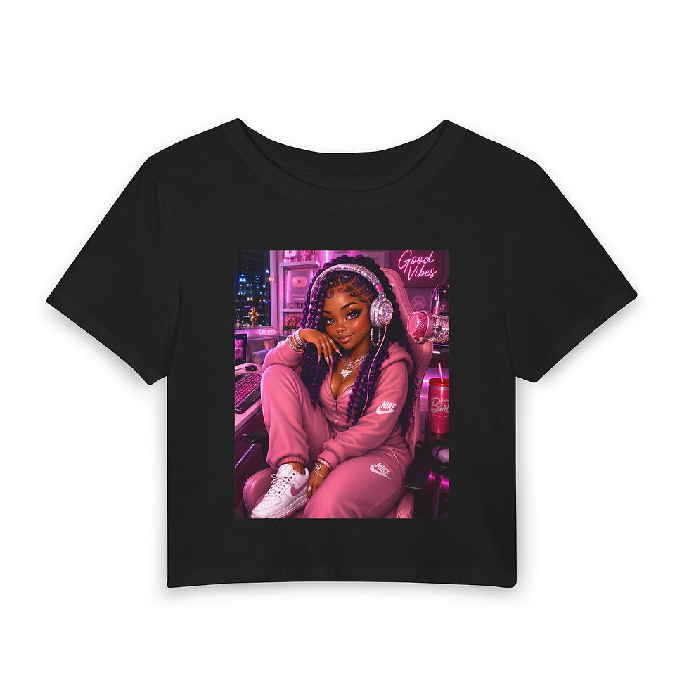 Thumbnail: Retro Pink Aesthetic Baby Tee – Cozy Girl Gamer Graphic Top
